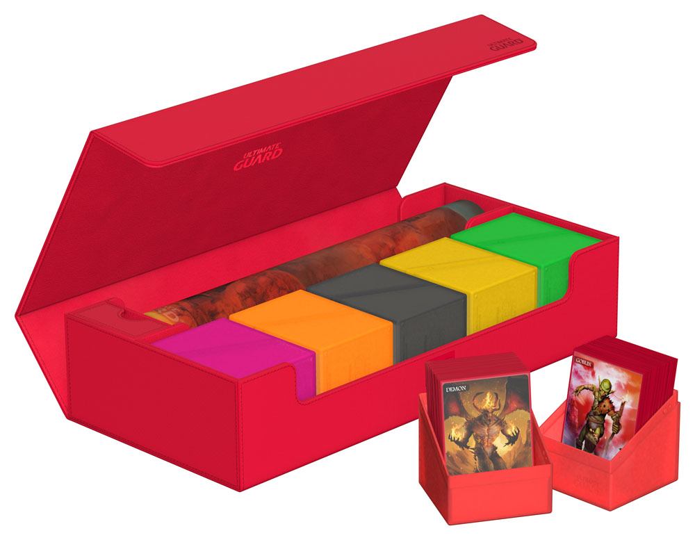Ultimate Guard Superhive 550+ Xenoskin - Custodia portacarte rossa