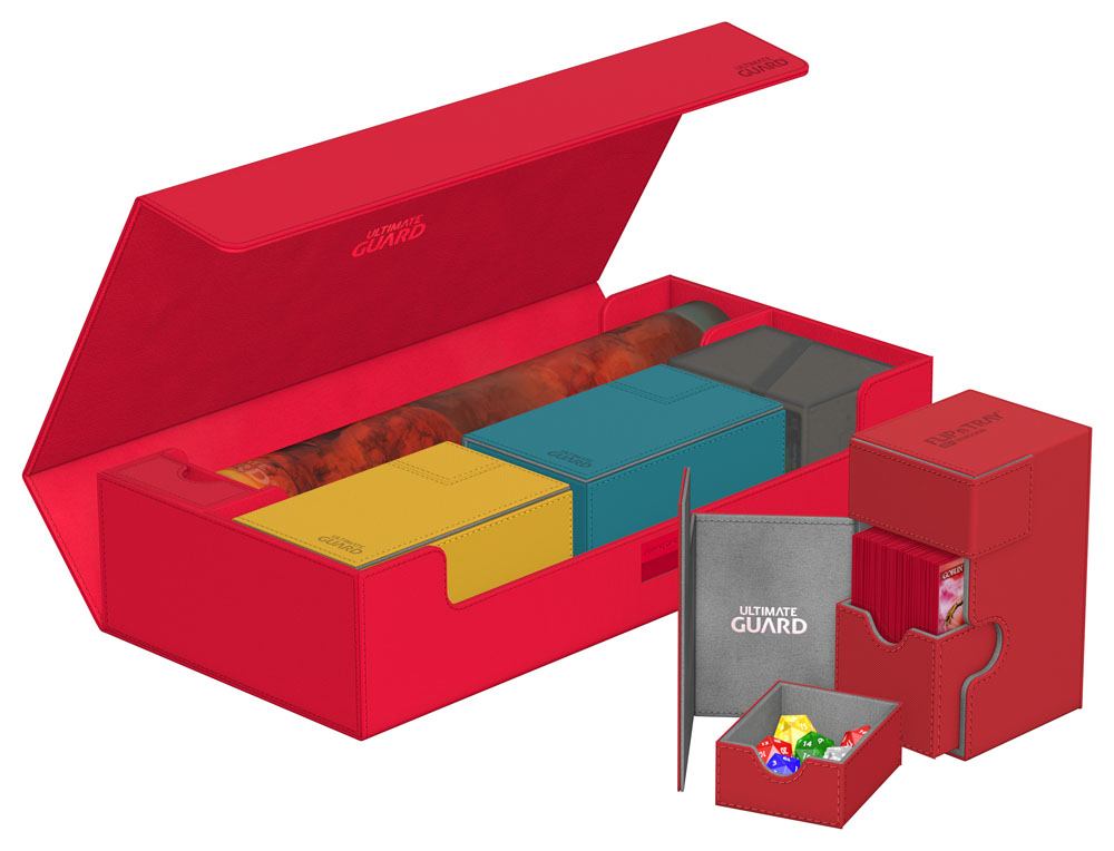 Ultimate Guard Superhive 550+ Xenoskin - Custodia portacarte rossa