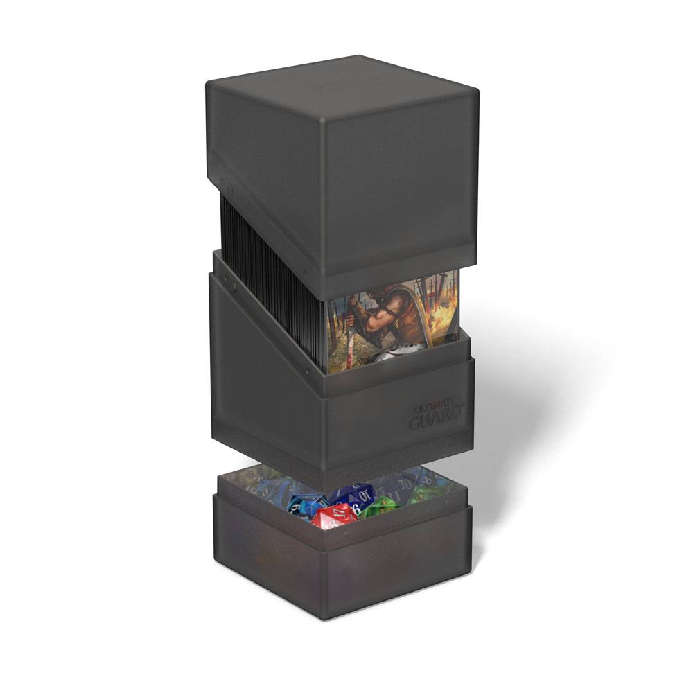 Ultimate Guard Boulder'n'Tray 100+ - Onyx: Deck Box con Vassoio Porta Accessori