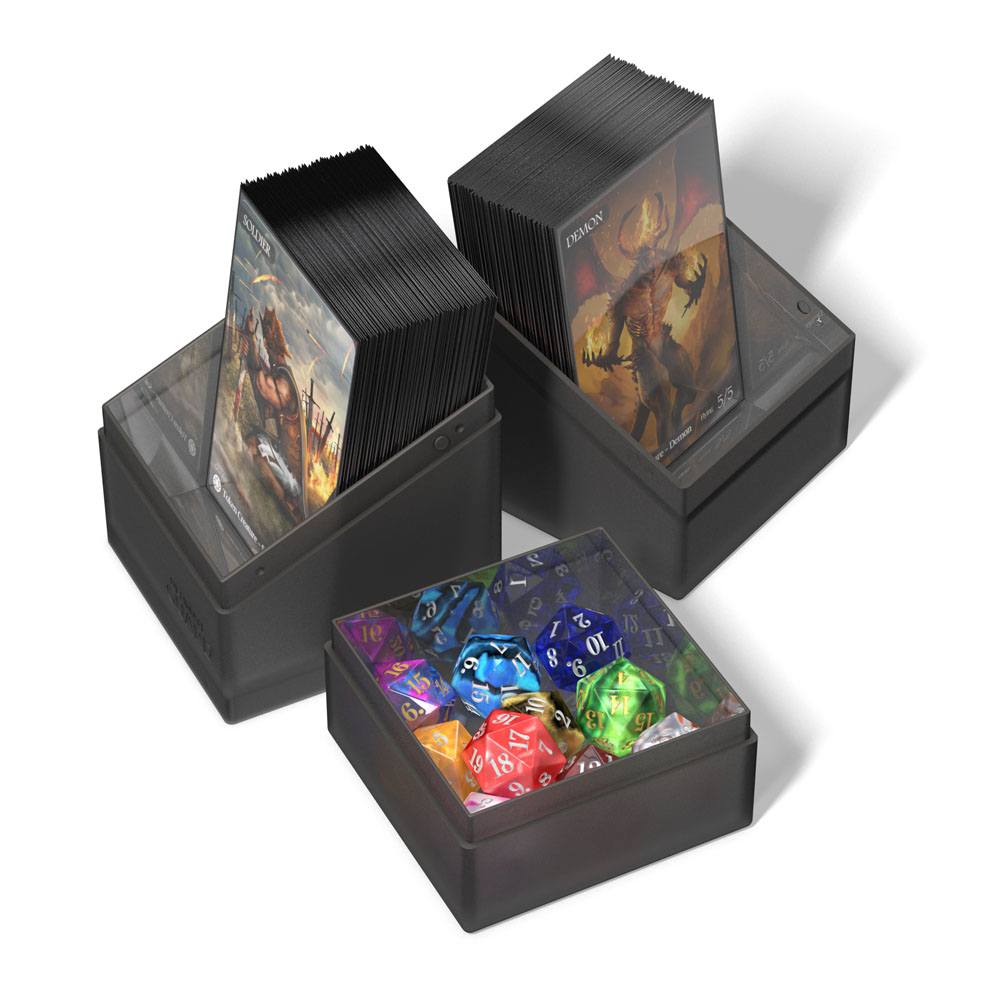 Ultimate Guard Boulder'n'Tray 100+ - Onyx: Deck Box con Vassoio Porta Accessori