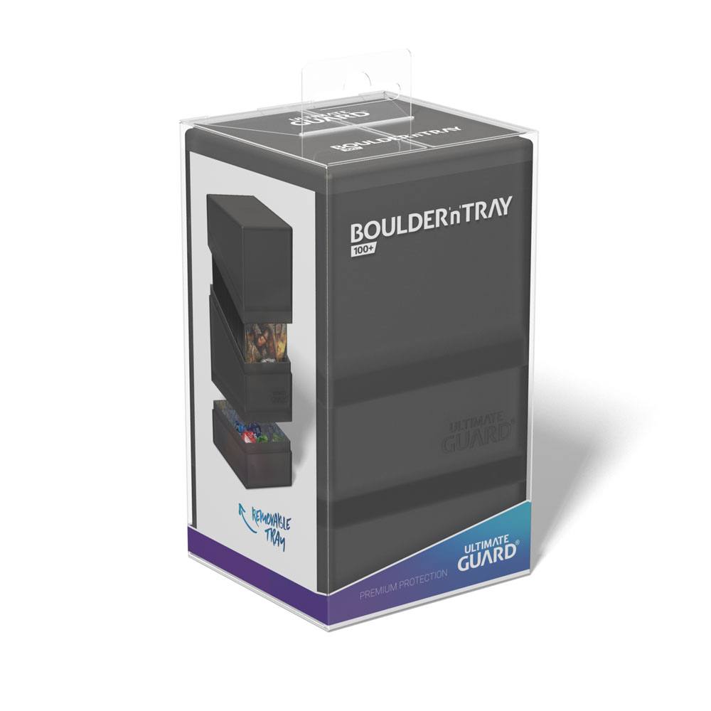 Ultimate Guard Boulder'n'Tray 100+ - Onyx: Deck Box con Vassoio Porta Accessori