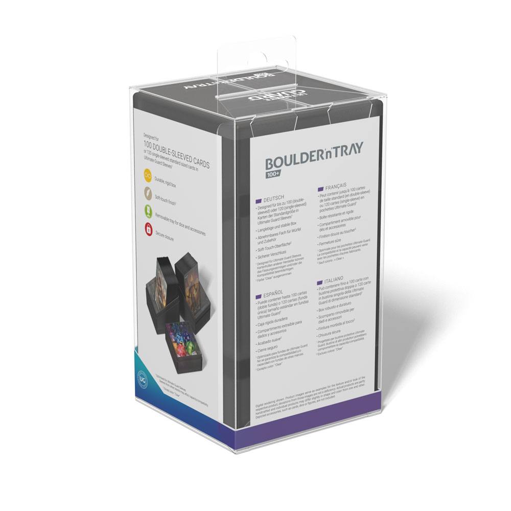 Ultimate Guard Boulder'n'Tray 100+ - Onyx: Deck Box con Vassoio Porta Accessori