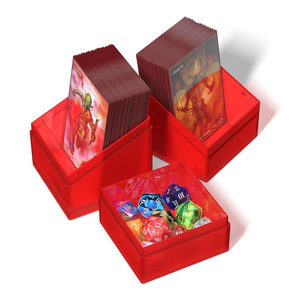 Ultimate Guard Boulder'n'Tray 100+ - Ruby: Deck Box con Vassoio Estraibile per 100 Carte Double-Sleeved