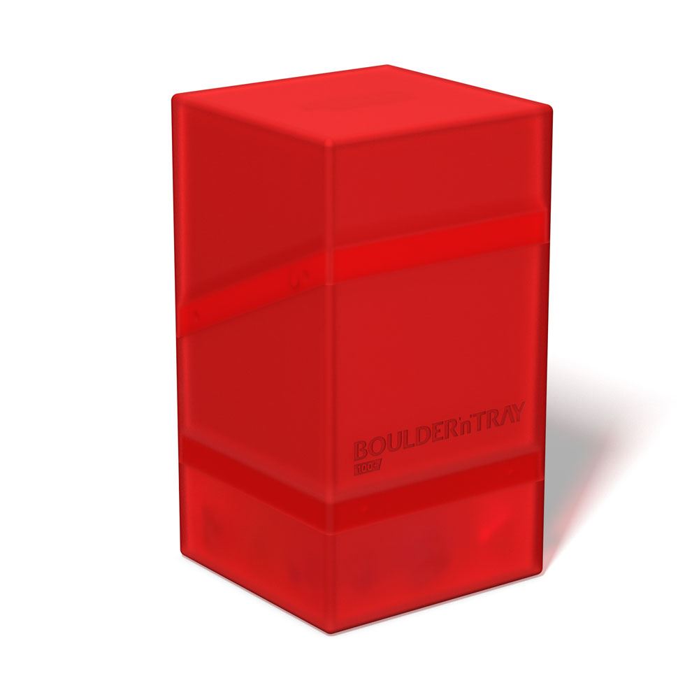 Ultimate Guard Boulder'n'Tray 100+ - Ruby: Deck Box con Vassoio Estraibile per 100 Carte Double-Sleeved