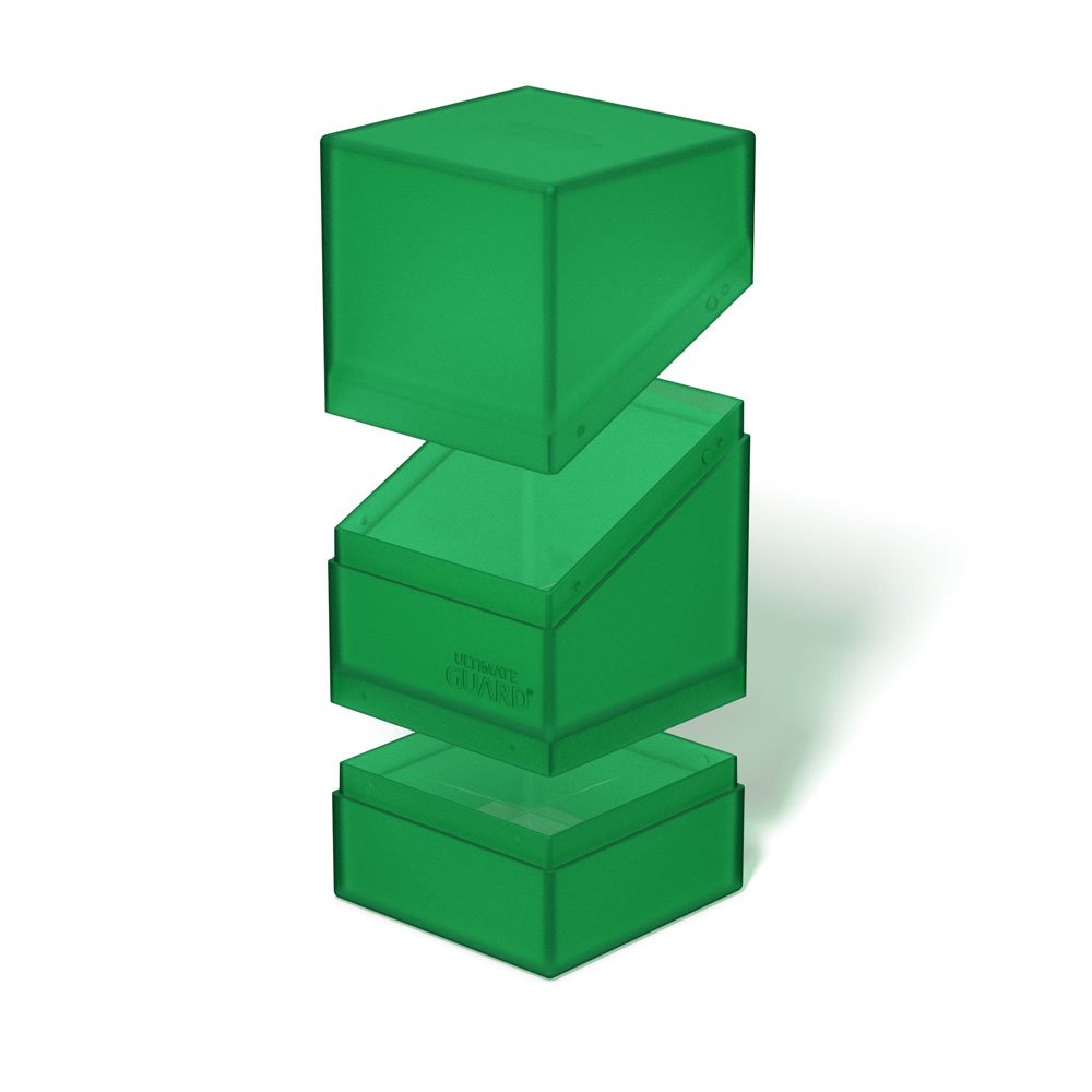 Ultimate Guard Boulder'n'Tray 100+ - Emerald - Portacarte con vassoio staccabile