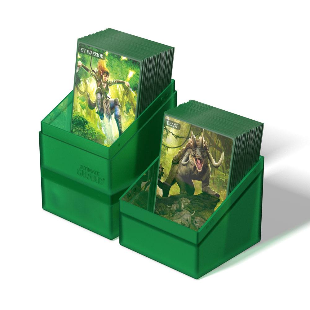 Ultimate Guard Boulder'n'Tray 100+ - Emerald - Portacarte con vassoio staccabile