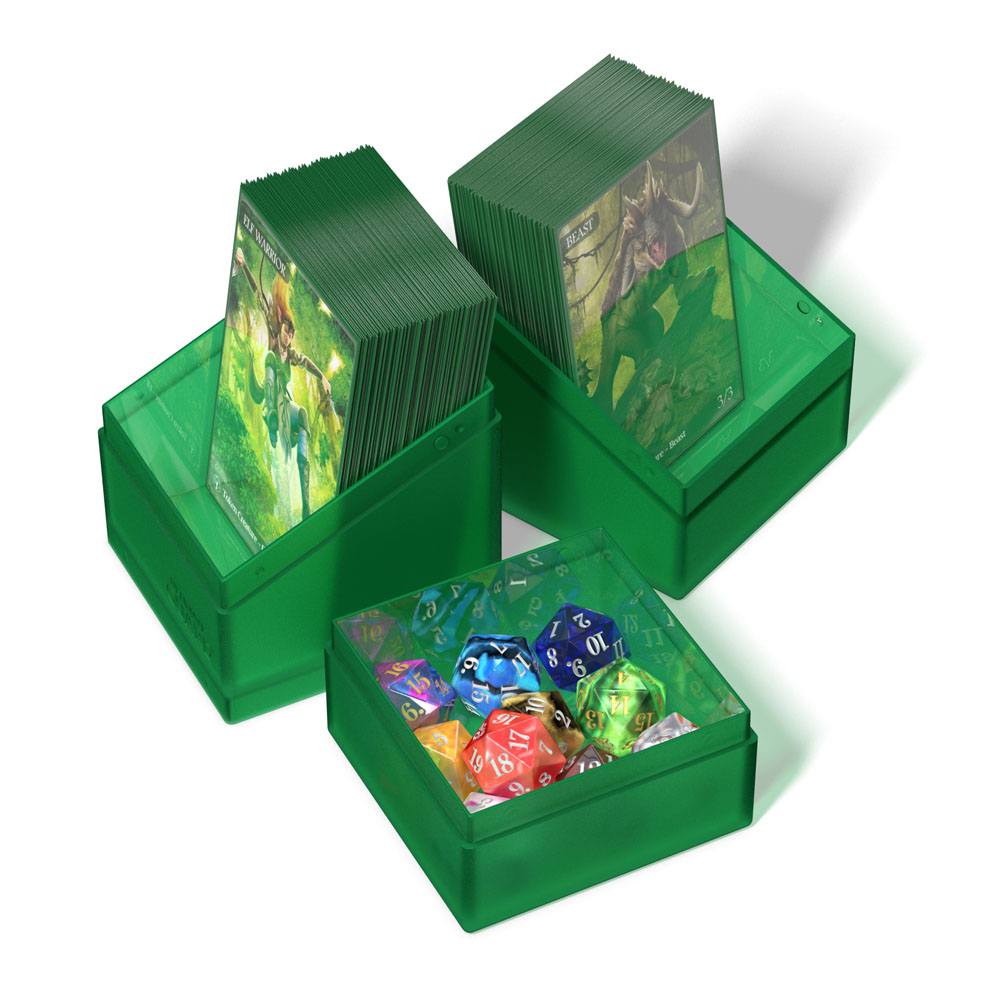 Ultimate Guard Boulder'n'Tray 100+ - Emerald - Portacarte con vassoio staccabile