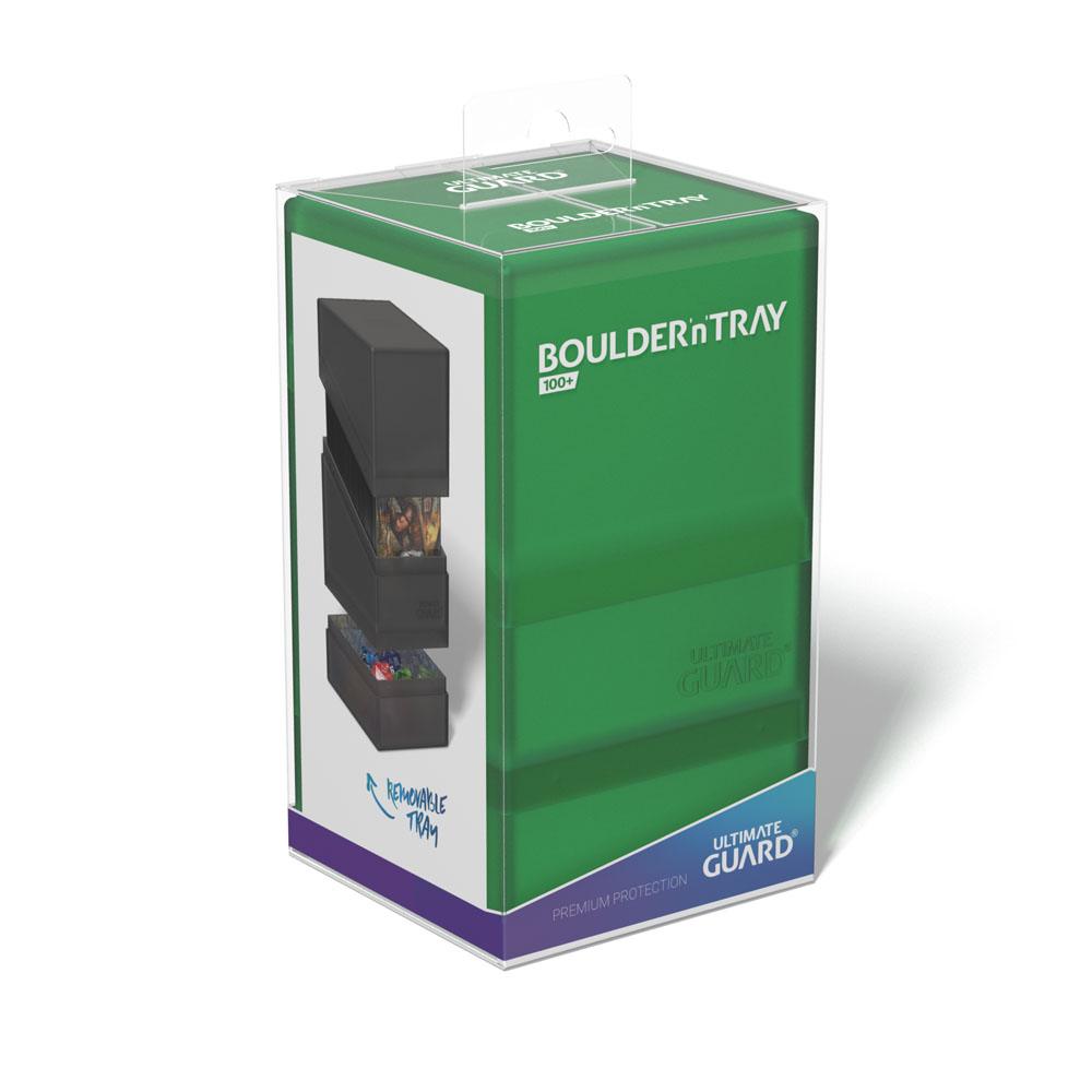 Ultimate Guard Boulder'n'Tray 100+ - Emerald - Portacarte con vassoio staccabile