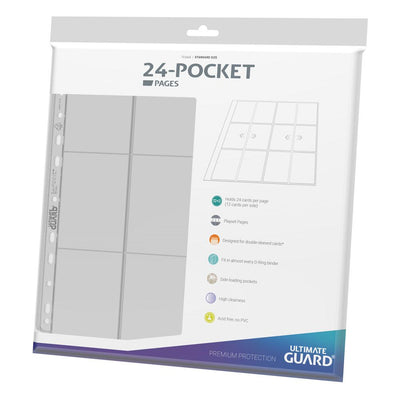Ultimate Guard Pagine QuadRow 24 Tasche Caricamento Laterale (10) - Trasparenti