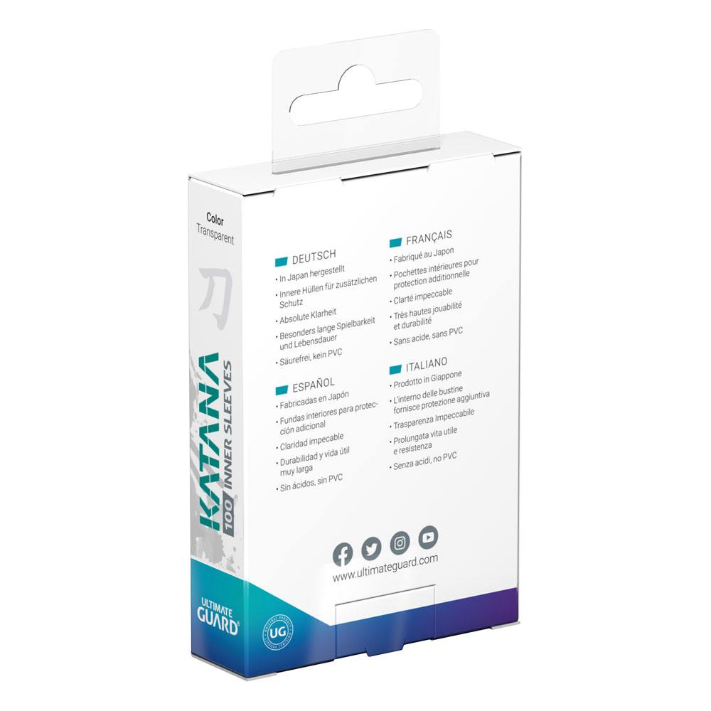 Ultimate Guard Katana Inner Sleeves Standard Size (100) – Protezione Interna per Carte