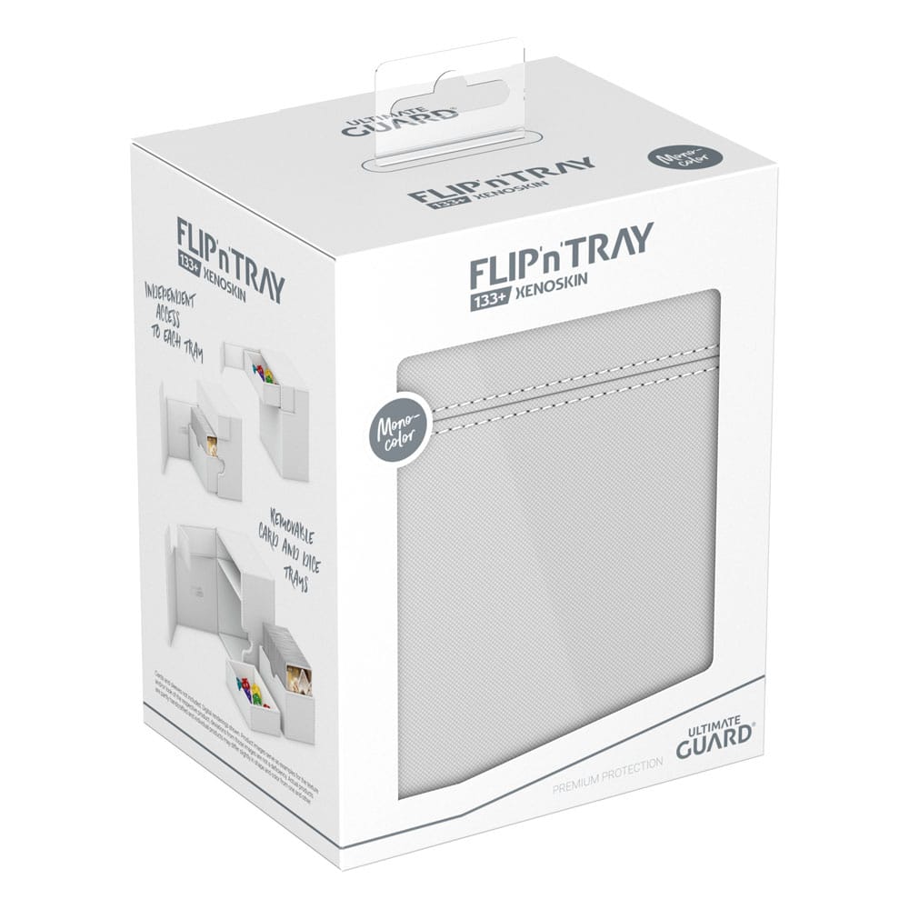 Ultimate Guard Flip'n'Tray 133+ Xenoskin Deck Box Bianco - Portacarte TCG