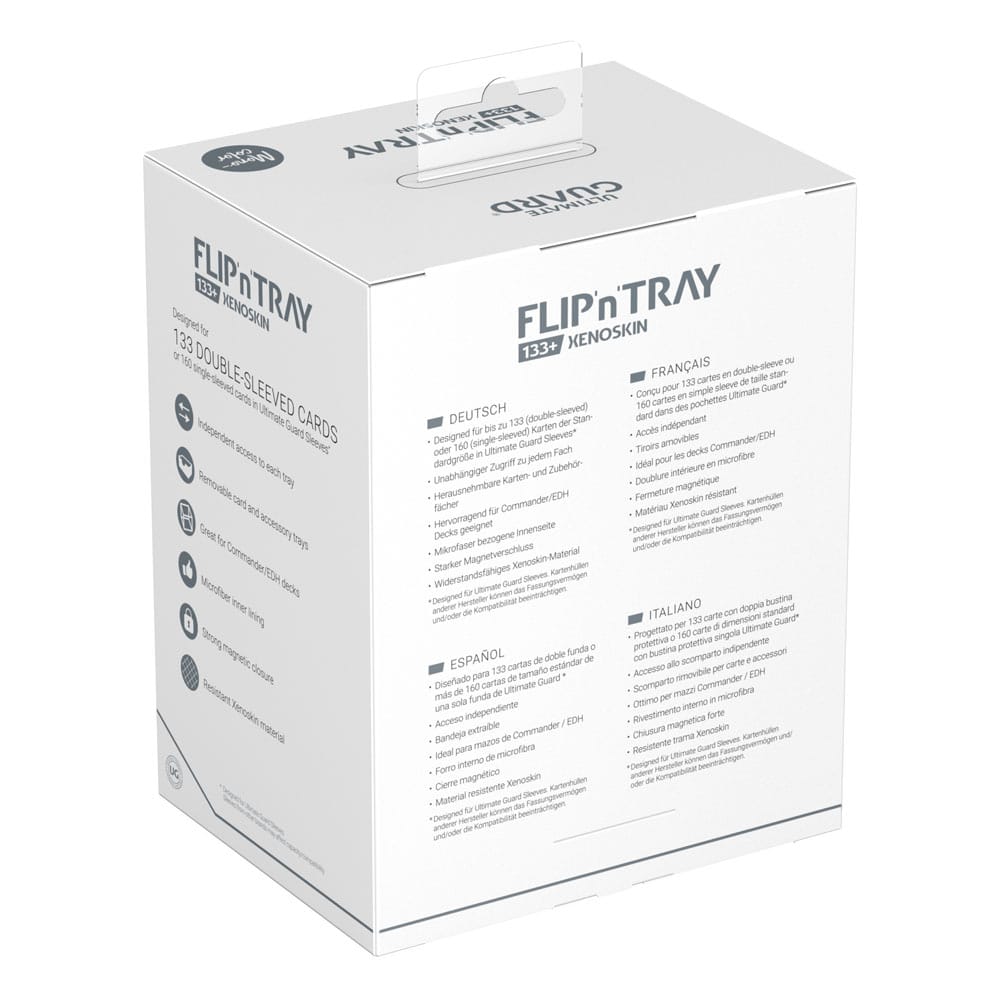Ultimate Guard Flip'n'Tray 133+ Xenoskin Deck Box Bianco - Portacarte TCG