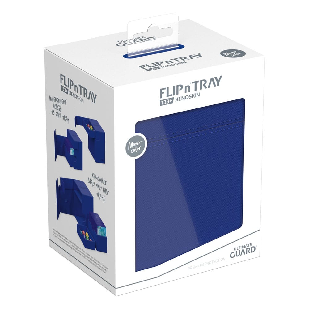 Ultimate Guard Flip'n'Tray 133+ Xenoskin Deck Box Blu - Portacarte per TCG