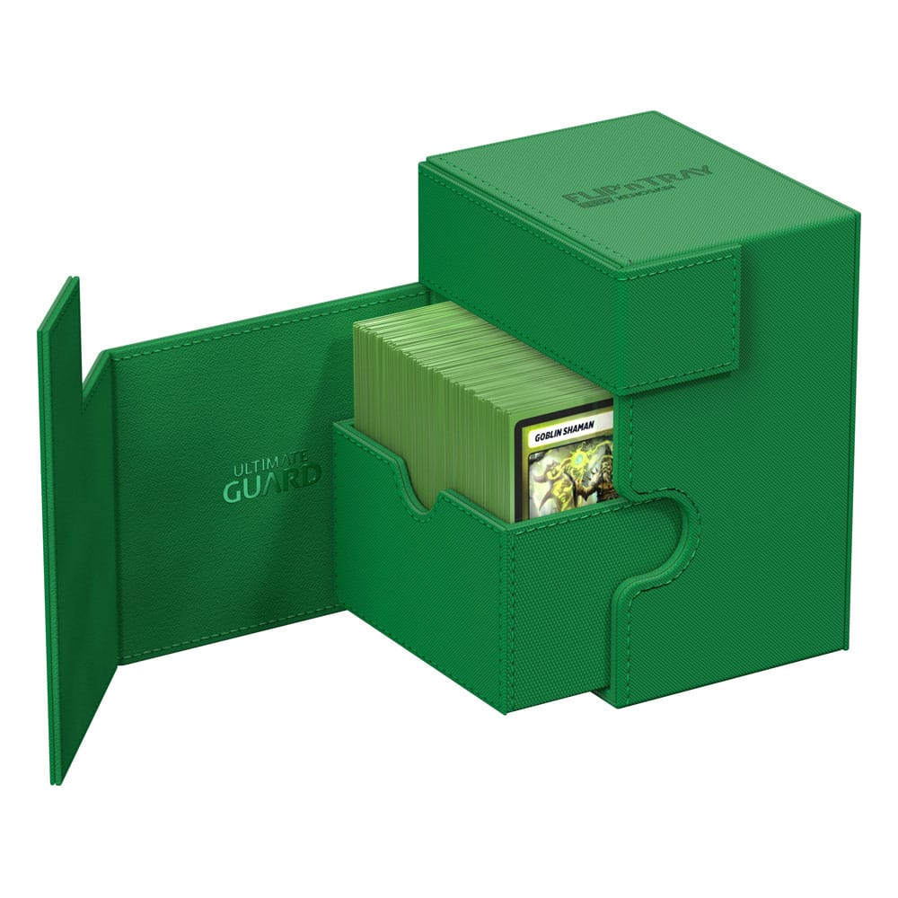 Ultimate Guard Flip'n'Tray 133+ Xenoskin Deck Box Verde - Portacarte per TCG