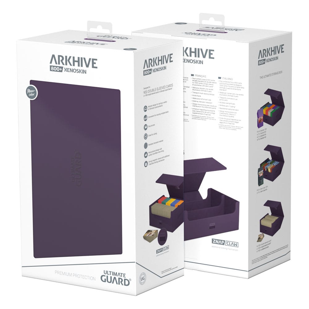 Ultimate Guard Arkhive 800+ Xenoskin - Custodia per Carte Viola