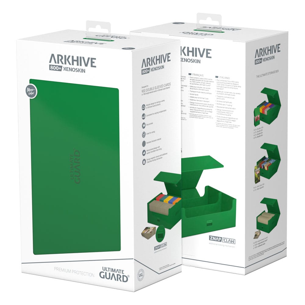 Ultimate Guard Arkhive 800+ Xenoskin - Custodia Verde per Carte