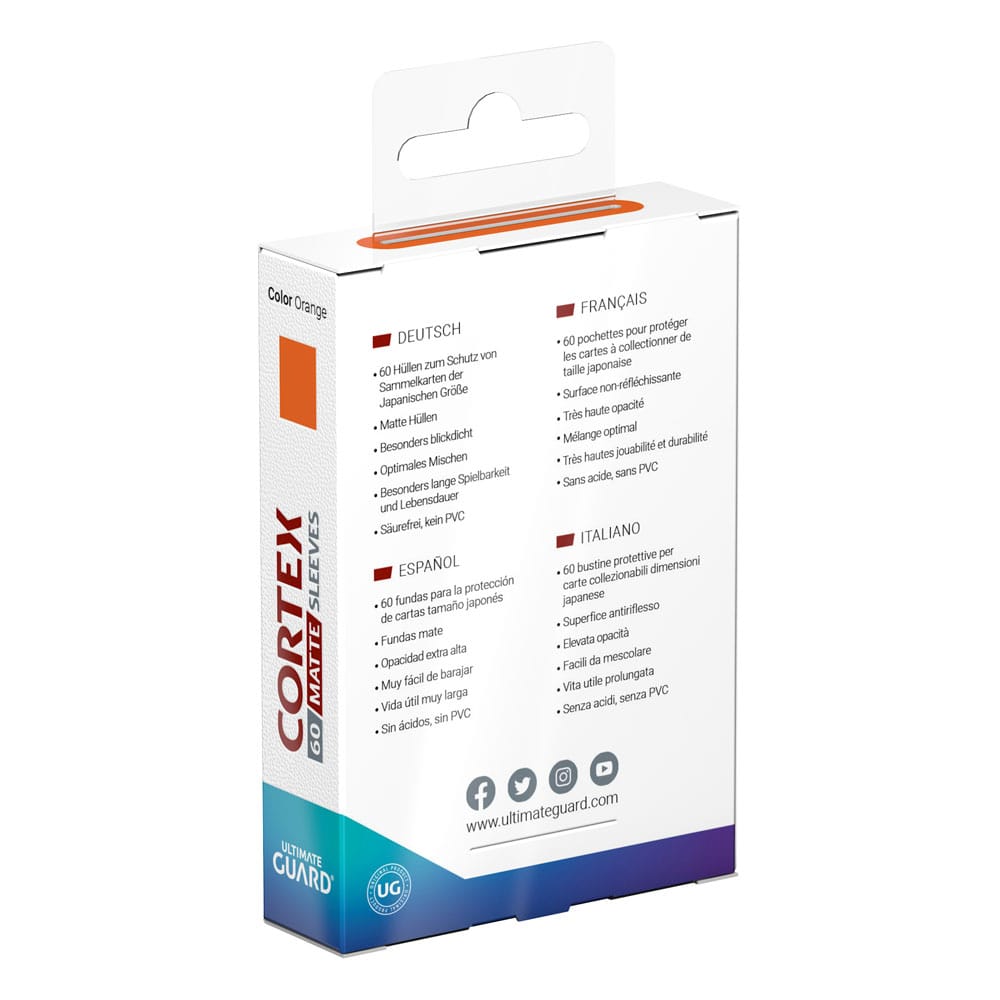Ultimate Guard Cortex Sleeves Matte, bustine formato giapponese (60) - Arancione