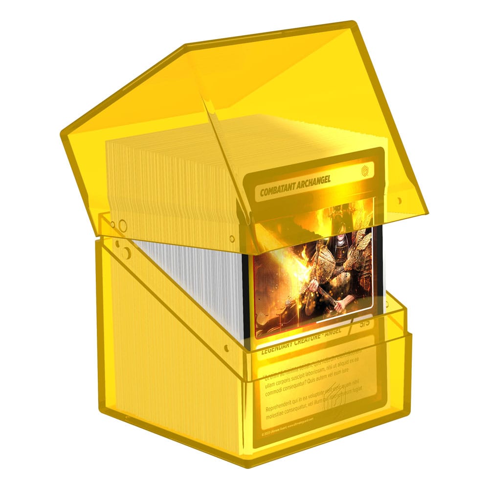 Ultimate Guard Boulder 100+ Clear Portacarte Trasparente Ambra - 100 Carte Double-Sleeved