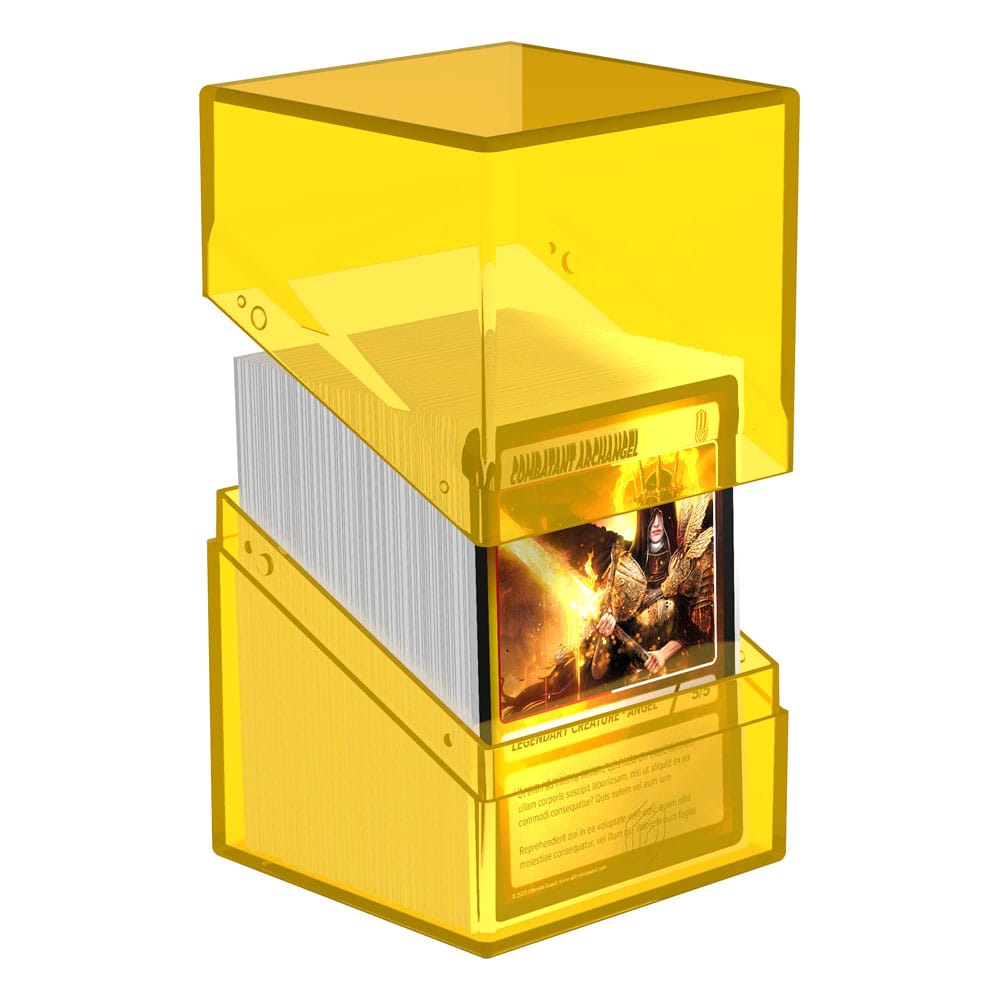 Ultimate Guard Boulder 100+ Clear Portacarte Trasparente Ambra - 100 Carte Double-Sleeved