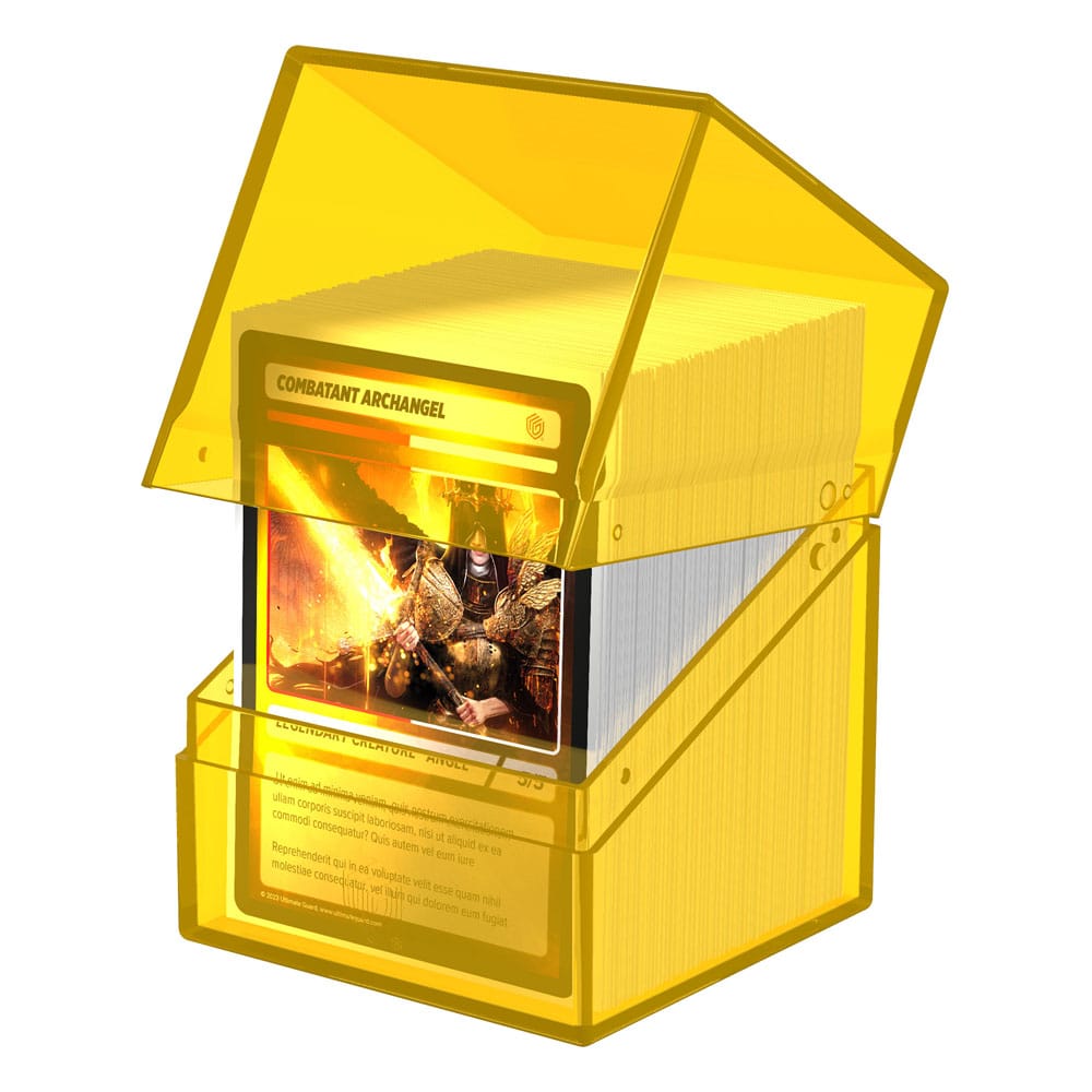 Ultimate Guard Boulder 100+ Clear Portacarte Trasparente Ambra - 100 Carte Double-Sleeved