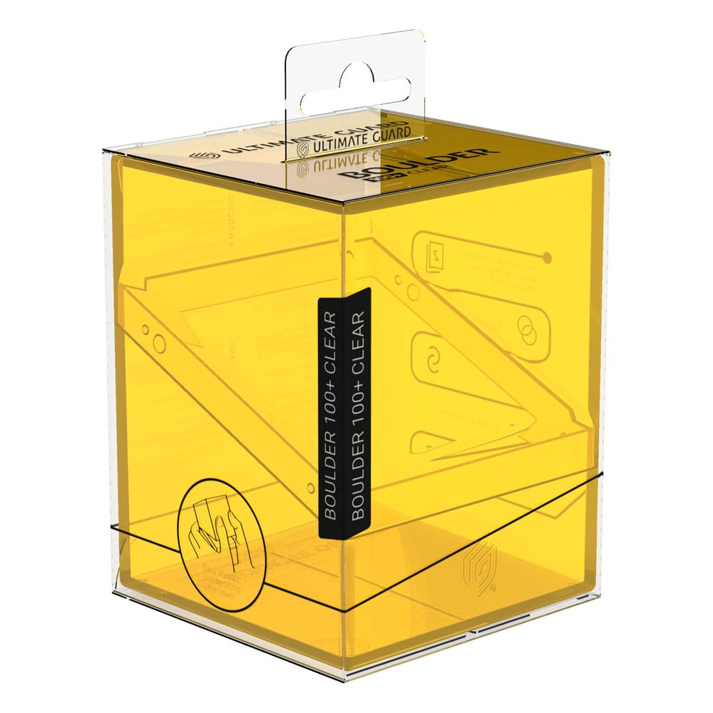 Ultimate Guard Boulder 100+ Clear Portacarte Trasparente Ambra - 100 Carte Double-Sleeved