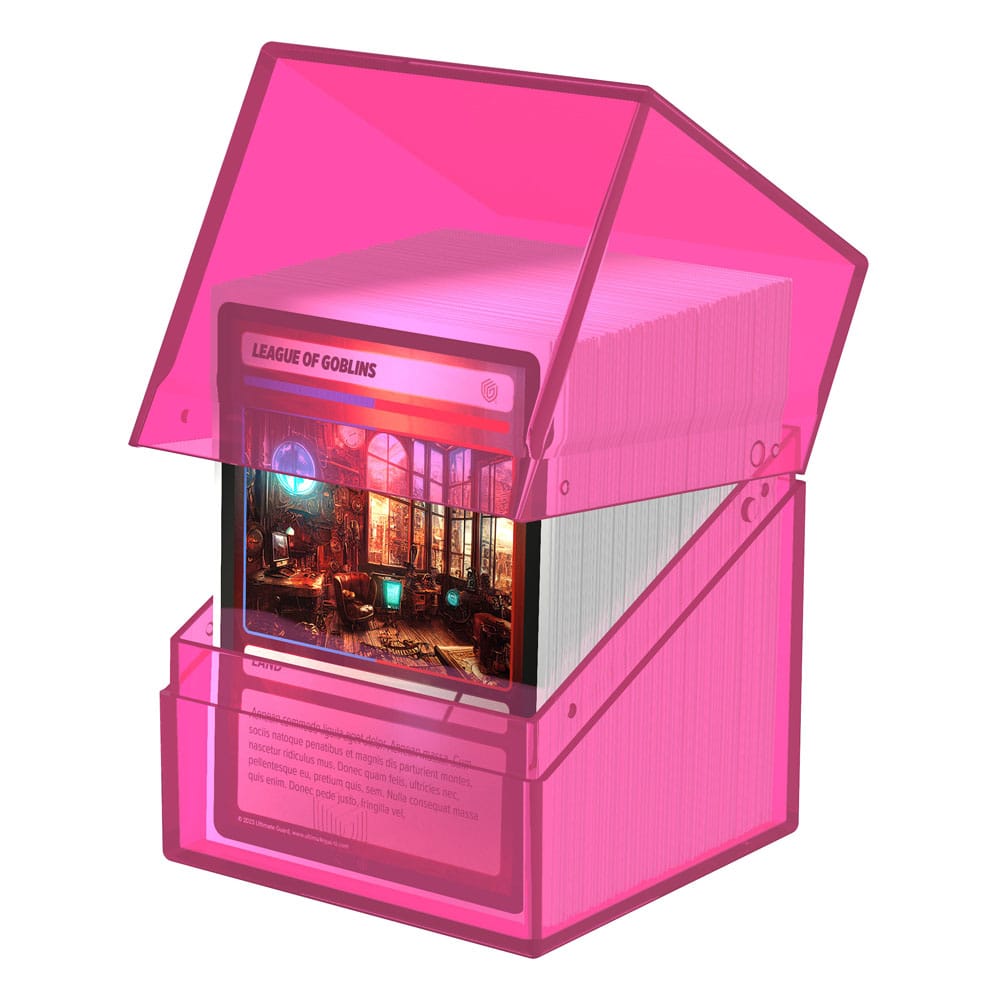 Ultimate Guard Boulder 100+ Clear - Rhodonite: Deck Box Trasparente per 100 Carte Double-Sleeved