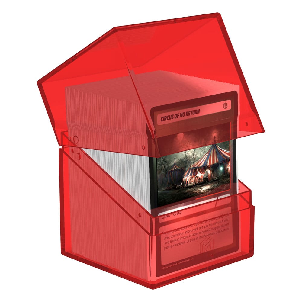 Ultimate Guard Boulder 100+ Clear Ruby - Portadeck trasparente per 100 carte doppie