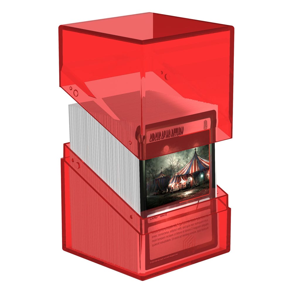 Ultimate Guard Boulder 100+ Clear Ruby - Portadeck trasparente per 100 carte doppie