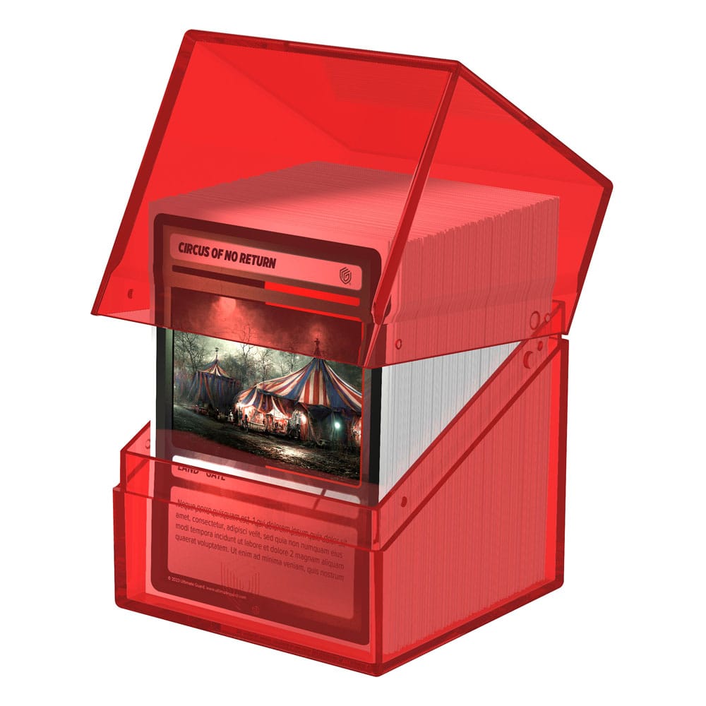 Ultimate Guard Boulder 100+ Clear Ruby - Portadeck trasparente per 100 carte doppie