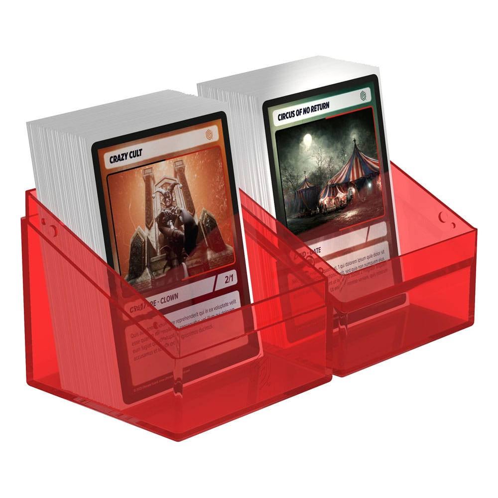 Ultimate Guard Boulder 100+ Clear Ruby - Portadeck trasparente per 100 carte doppie