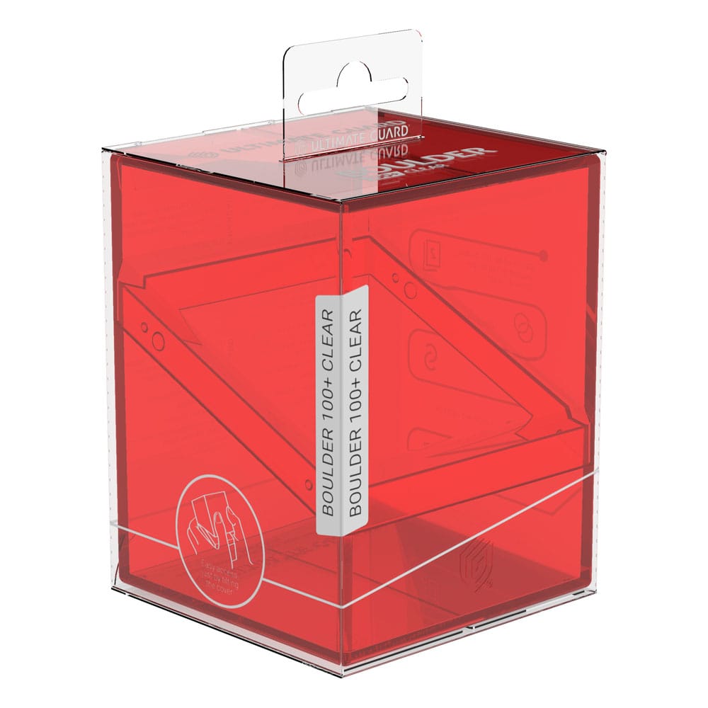 Ultimate Guard Boulder 100+ Clear Ruby - Portadeck trasparente per 100 carte doppie