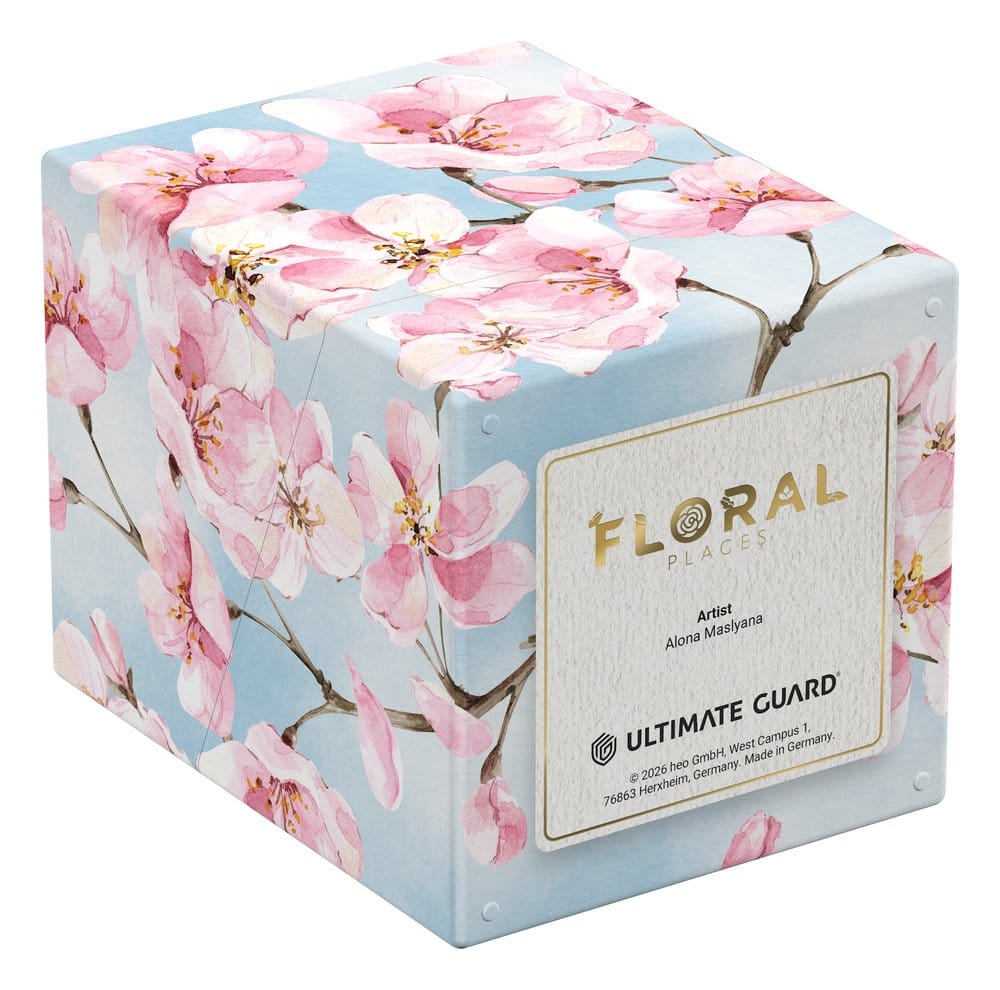 Ultimate Guard RTE Boulder 100+ Floral Places - Cherry Blossom, portacarte rigido per 100 carte doppie