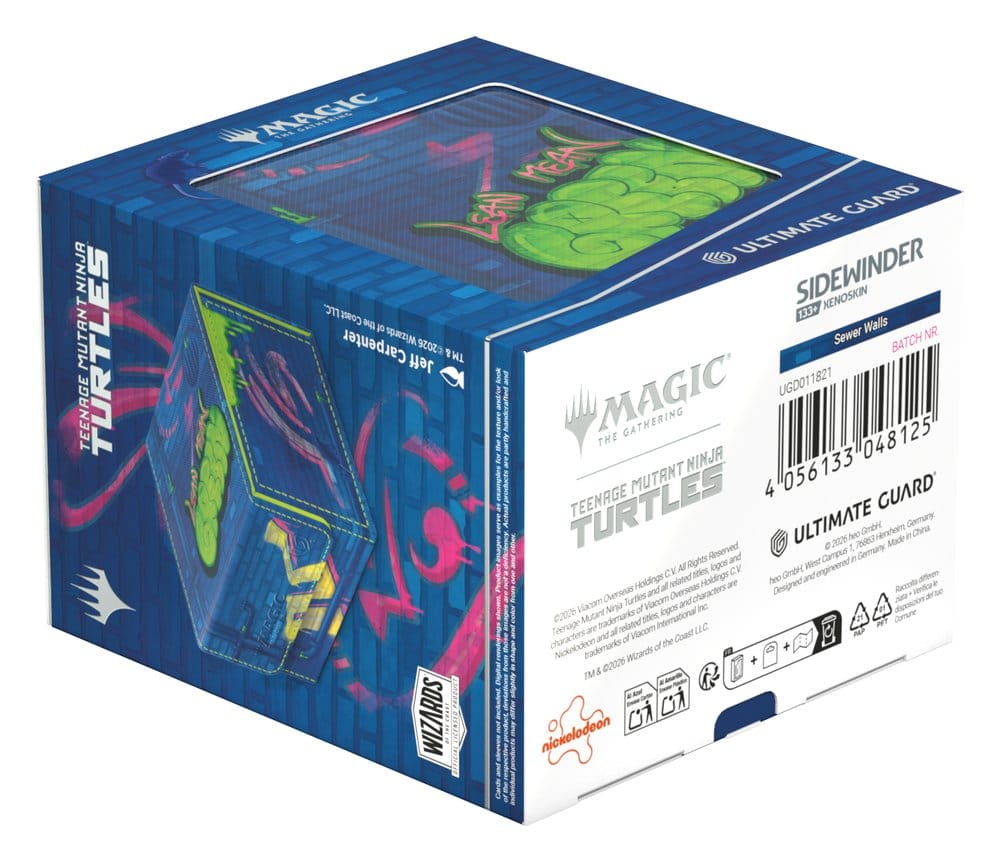 Ultimate Guard Sidewinder 133+ Xenoskin Deck Box per Magic: The Gathering - Tartarughe Ninja - Sewer Walls