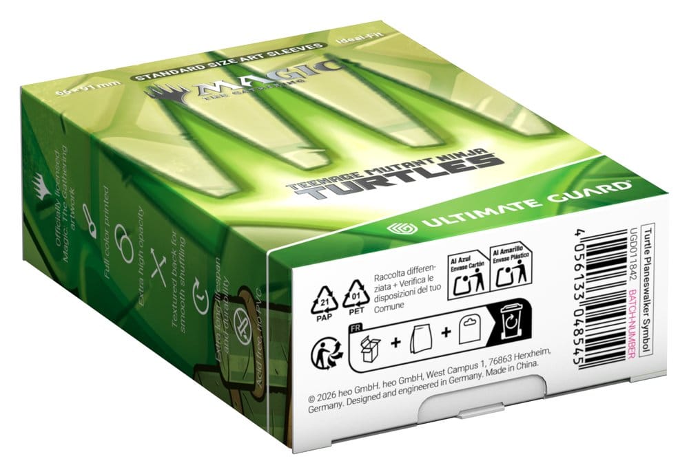Ultimate Guard Art Sleeves Magic: The Gathering | Tartarughe Ninja - Turtle Planeswalker Symbol - 100 bustine protettive formato standard