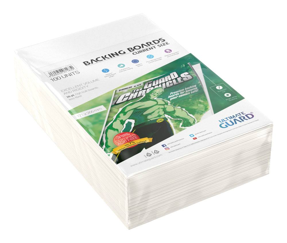 Ultimate Guard Comic Backing Boards (100) - Current Size - Supporti per Fumetti