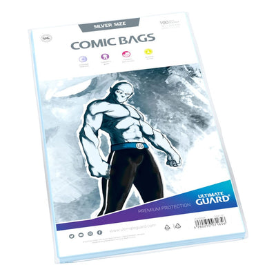 Ultimate Guard Comic Bags Standard Silver Size (100) - Sacchetti protettivi per fumetti