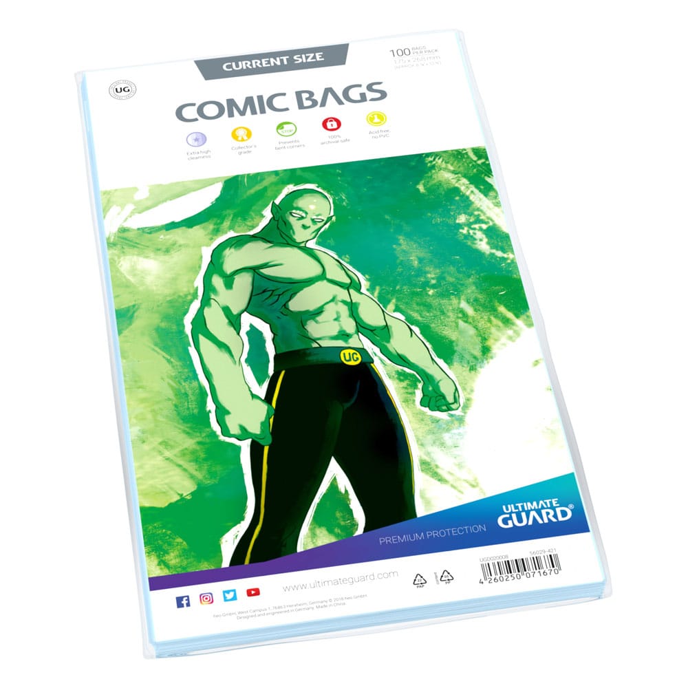 Ultimate Guard Comic Bags Standard Current Size (100) - Sacchetti protettivi per fumetti