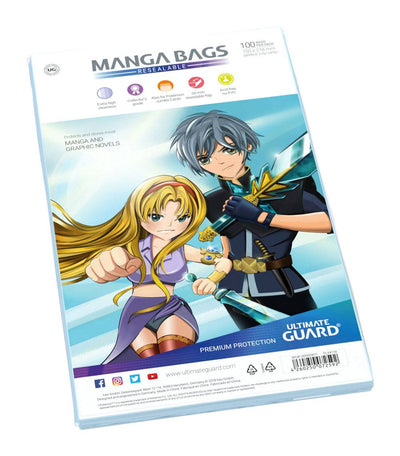 Ultimate Guard Manga Bags Richiudibili (100 pezzi) – Protezione per Manga e Graphic Novel