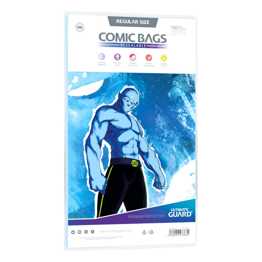 Ultimate Guard Buste per Fumetti Ri-sigillabili (100) - Formato Regular