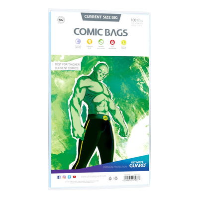 Ultimate Guard Comic Bags Standard Current Big Size (100) - Sacchetti protettivi per fumetti