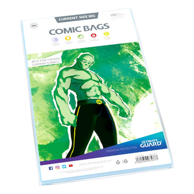 Ultimate Guard Comic Bags Standard Current Big Size (100) - Sacchetti protettivi per fumetti