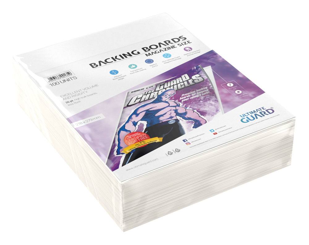 Ultimate Guard Comic Backing Boards (100) - Magazine Size - Supporti per Fumetti