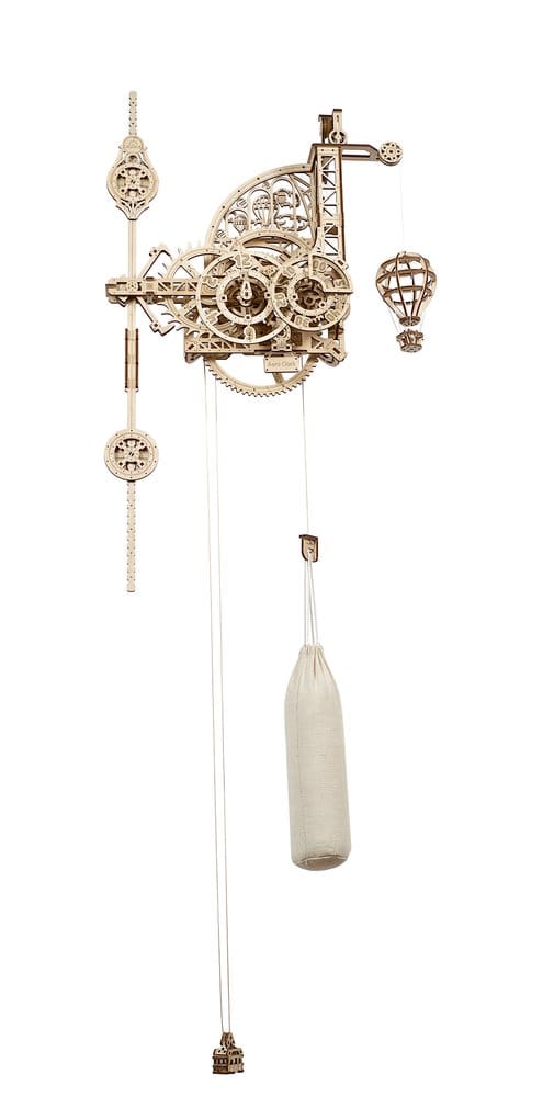 Ugears Aero Clock, modellino in legno con orologio a pendolo funzionante