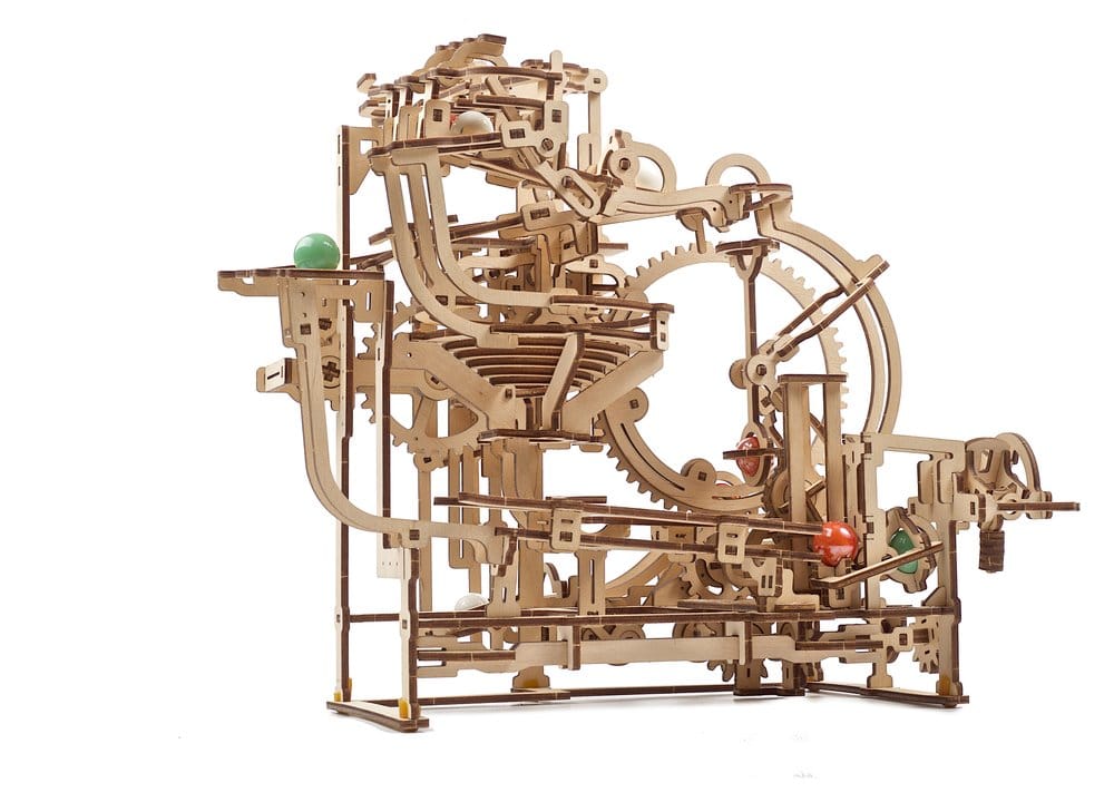 Ugears Marble Run Stepped Hoist, modellino in legno con biglie, 355 pezzi