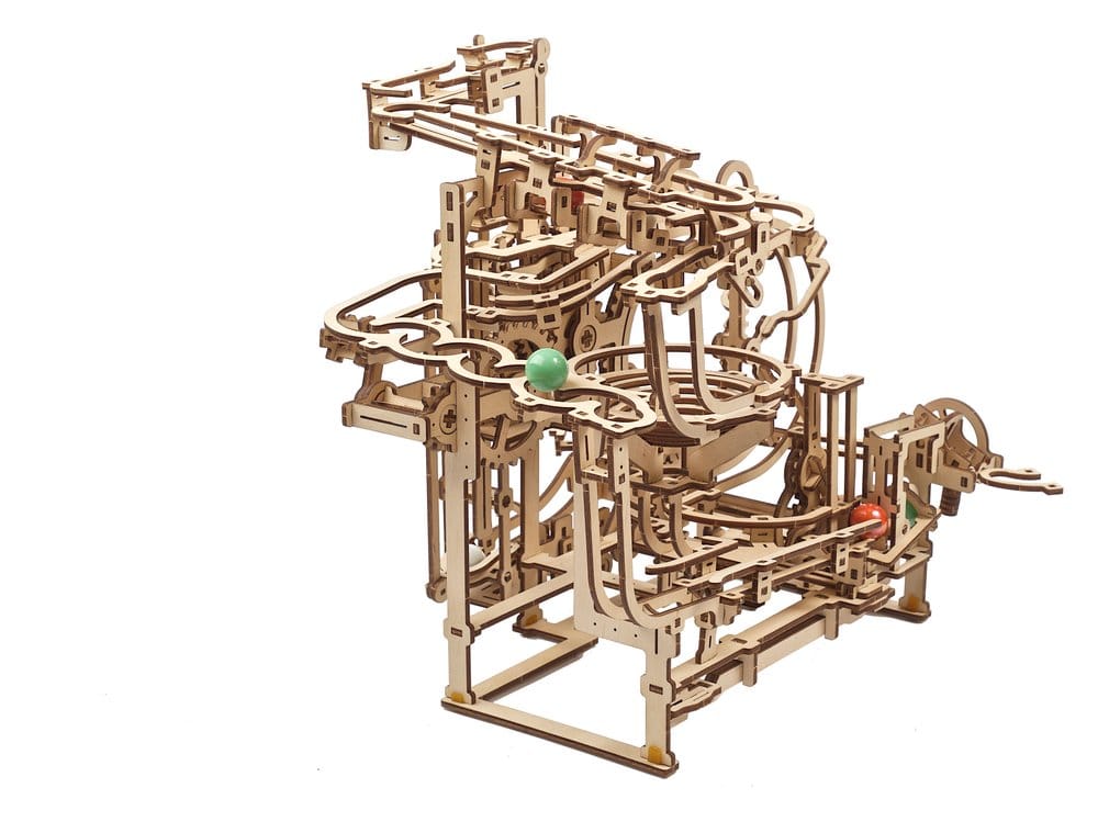 Ugears Marble Run Stepped Hoist, modellino in legno con biglie, 355 pezzi