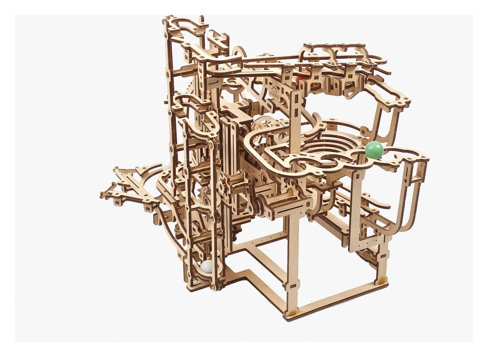 Ugears Marble Run Stepped Hoist, modellino in legno con biglie, 355 pezzi