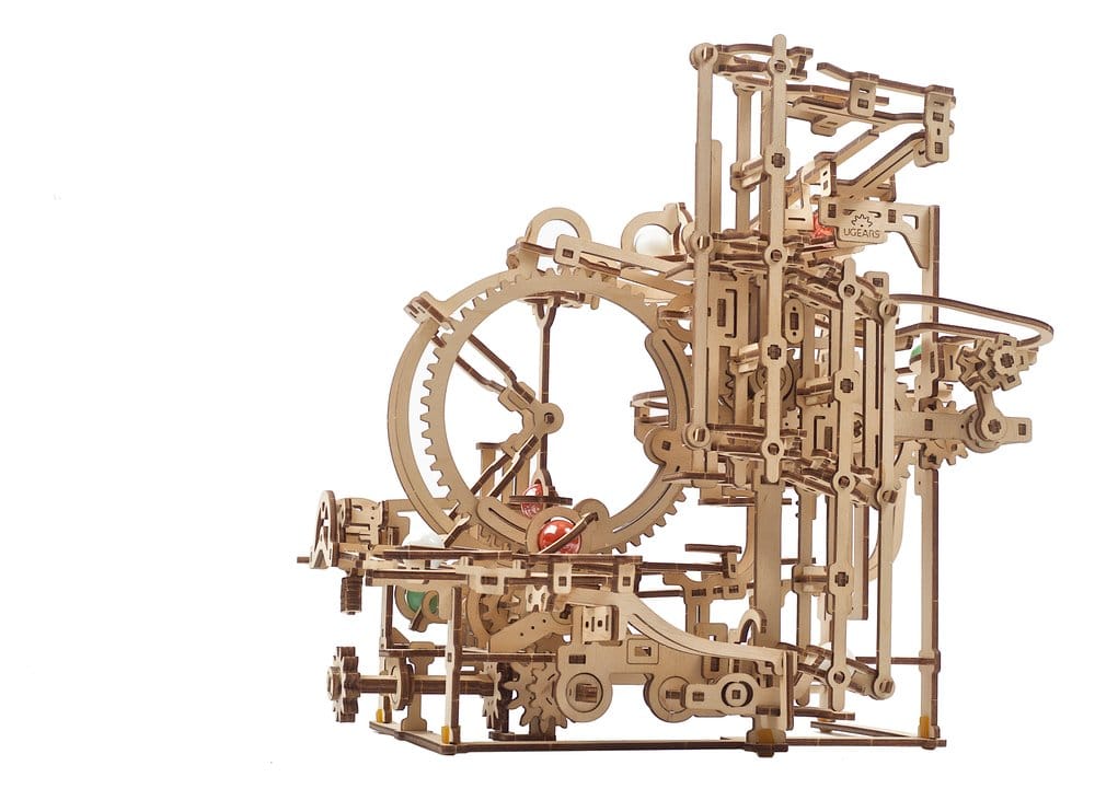Ugears Marble Run Stepped Hoist, modellino in legno con biglie, 355 pezzi