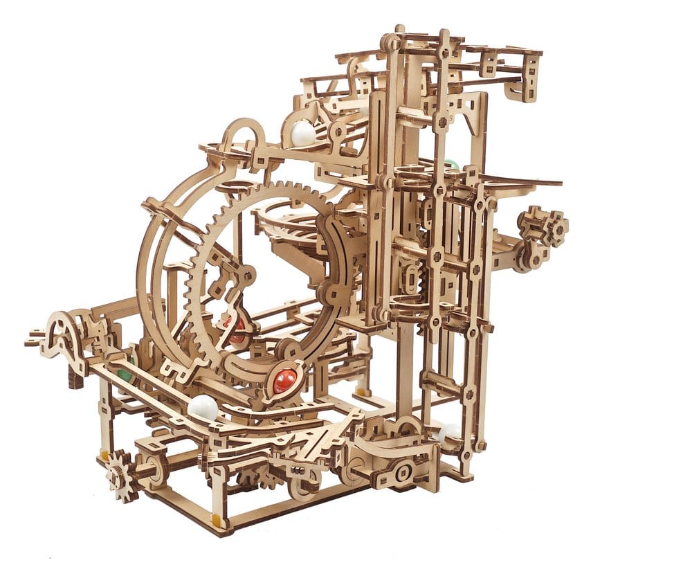 Ugears Marble Run Stepped Hoist, modellino in legno con biglie, 355 pezzi