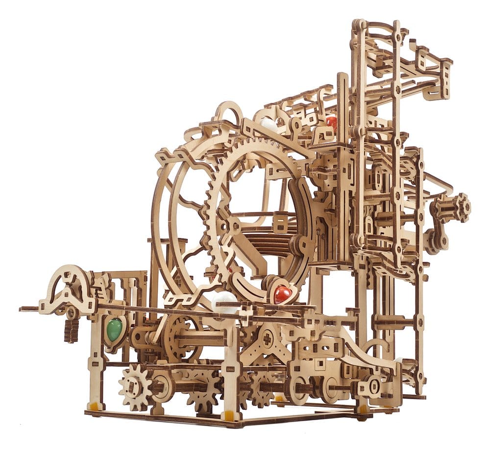 Ugears Marble Run Stepped Hoist, modellino in legno con biglie, 355 pezzi