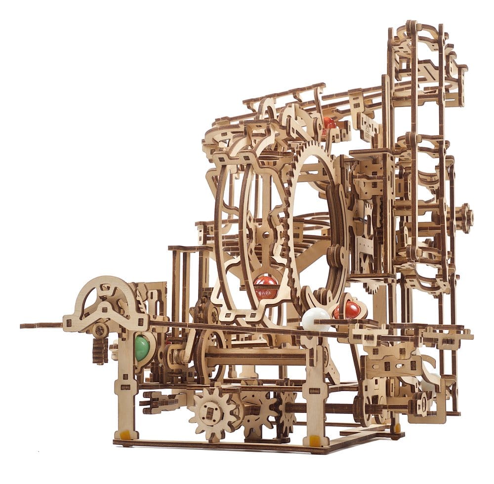 Ugears Marble Run Stepped Hoist, modellino in legno con biglie, 355 pezzi